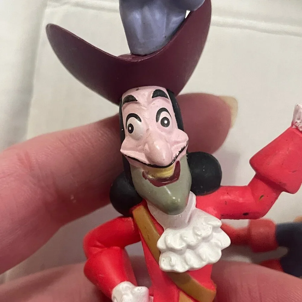 Lot of 4 Jake and the Neverland Pirates & Captain Hook PVC Cake Toppers READ